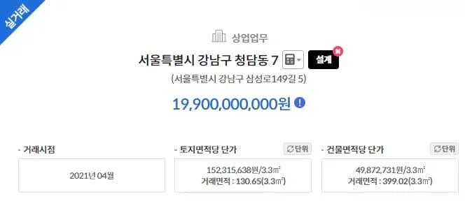 청담동 경매 빌딩 매각 흐름도