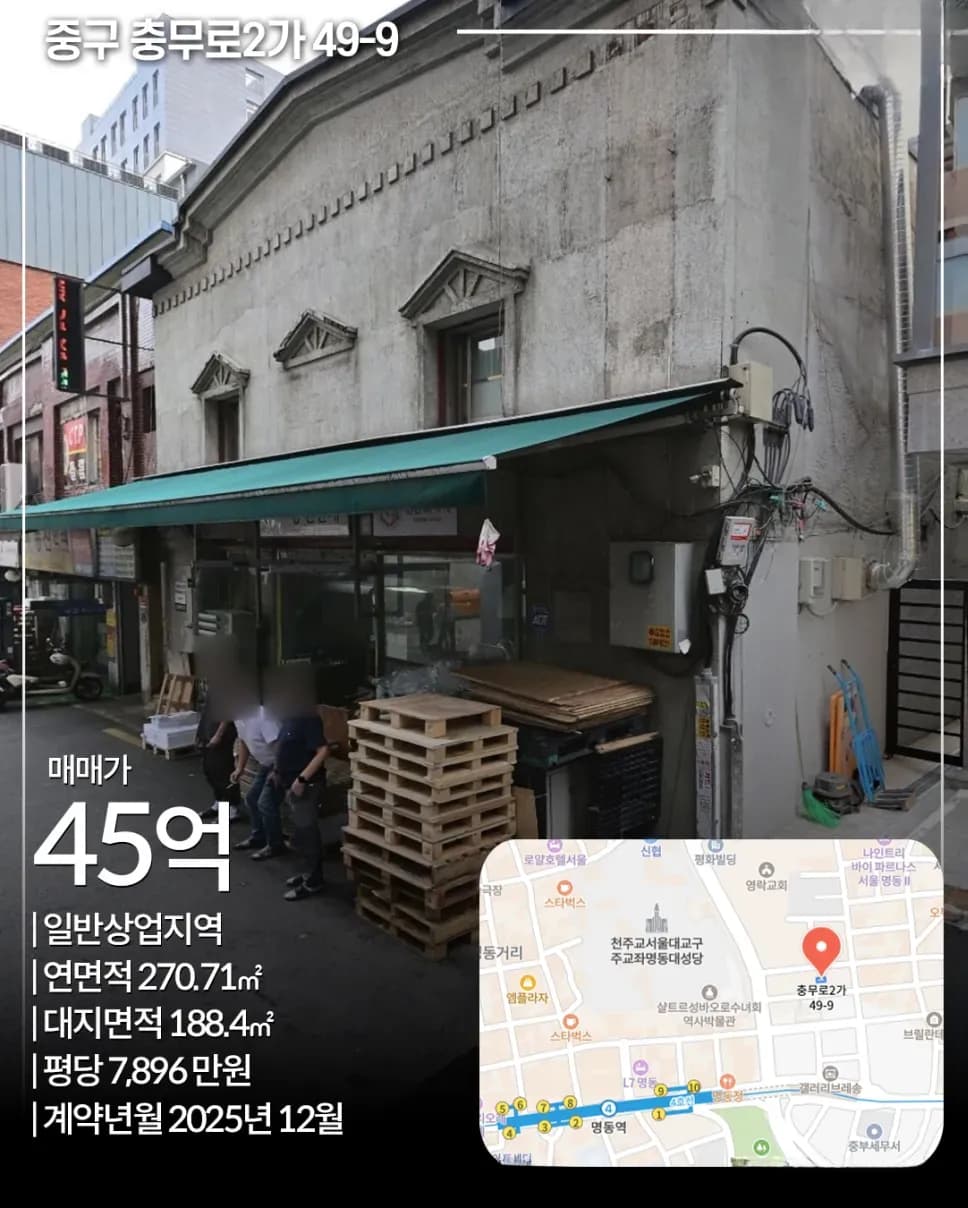 충무로 명동 인접 부지