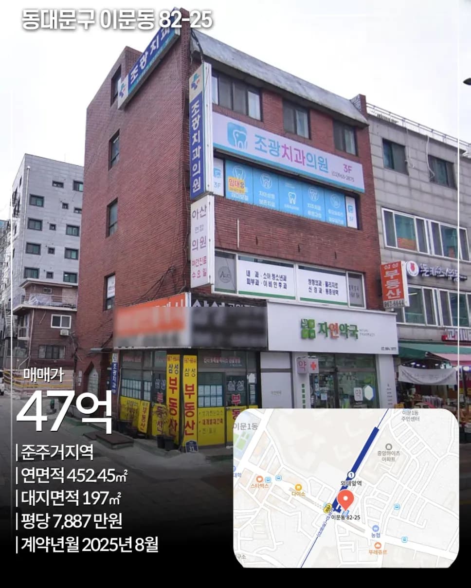 동대문구 이문동 82-25 준주거 빌딩