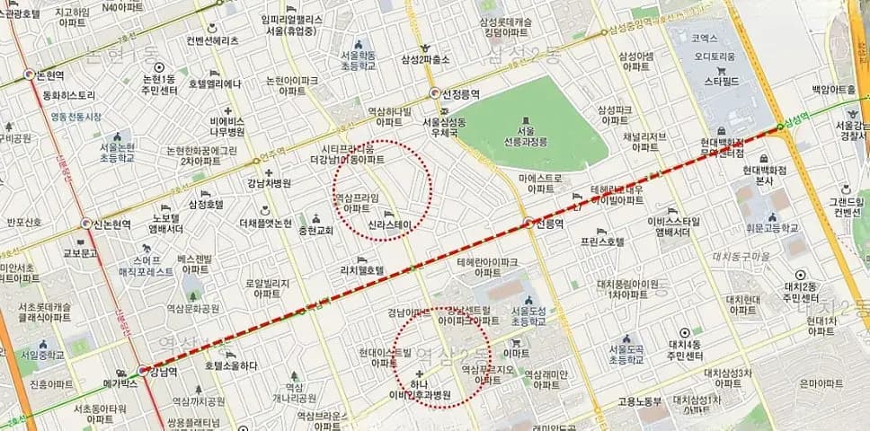 테헤란로 라인 분석
