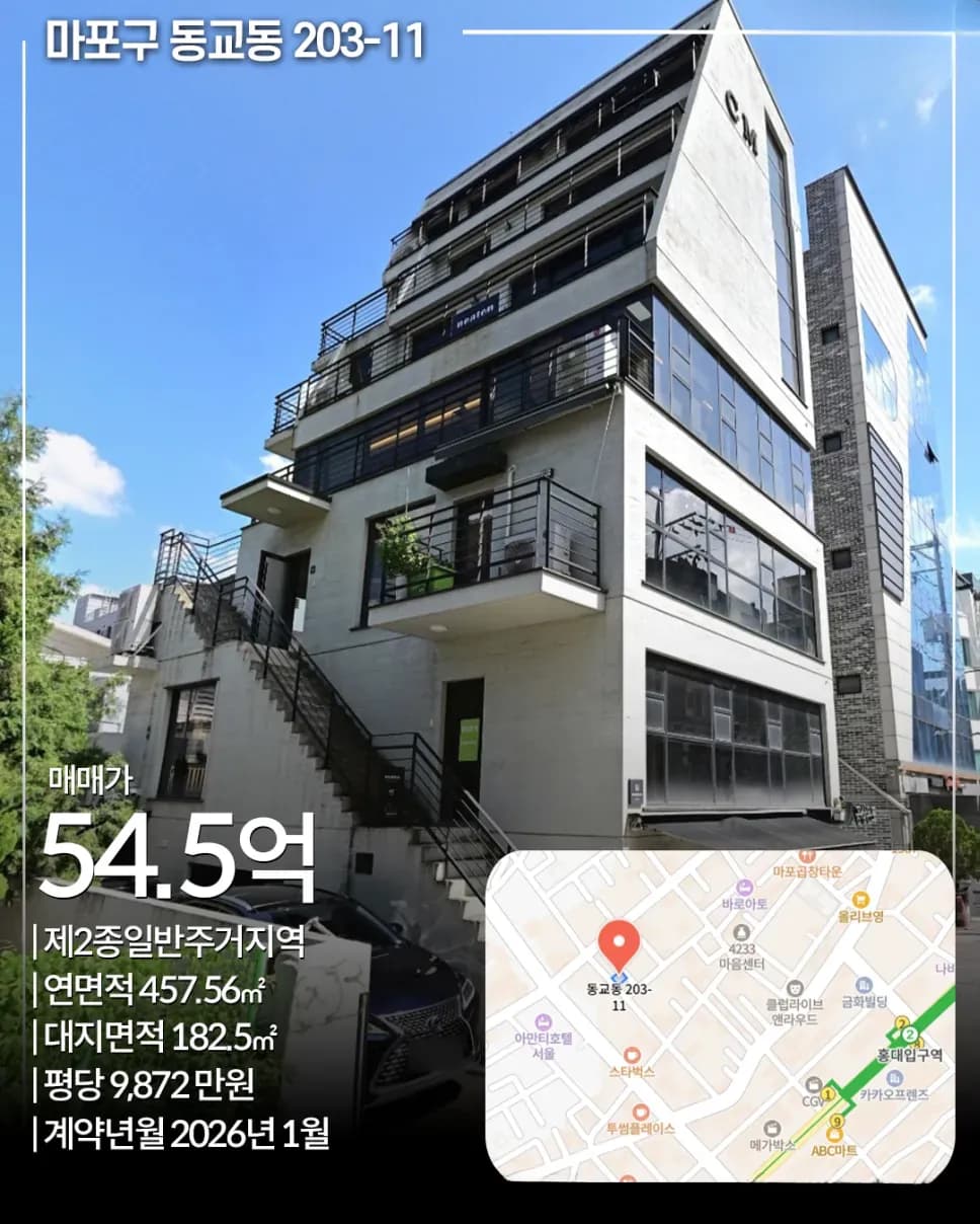 마포구 동교동 203-11 홍대입구역 신축급 빌딩