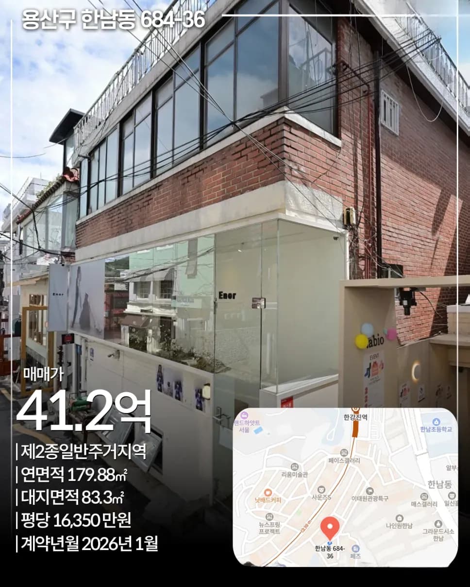 용산구 한남동 684-36 한강진역 꼬마빌딩